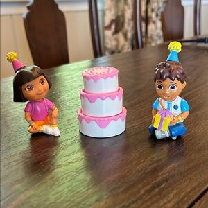 Dora the Explorer and Diego cake topper